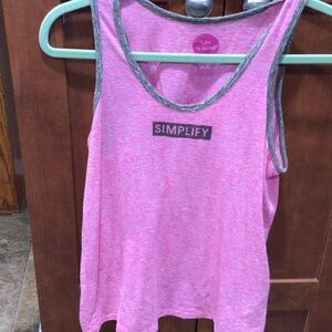 Life Is Good Pink Tank “Simplify” Lightweight Small